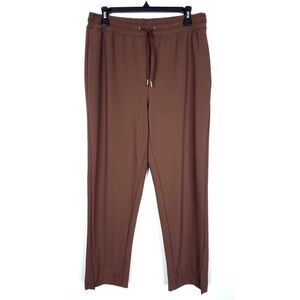 Joie Brown Elastic Drawstring Waist Crop Casual Jogger Pants Size Medium
